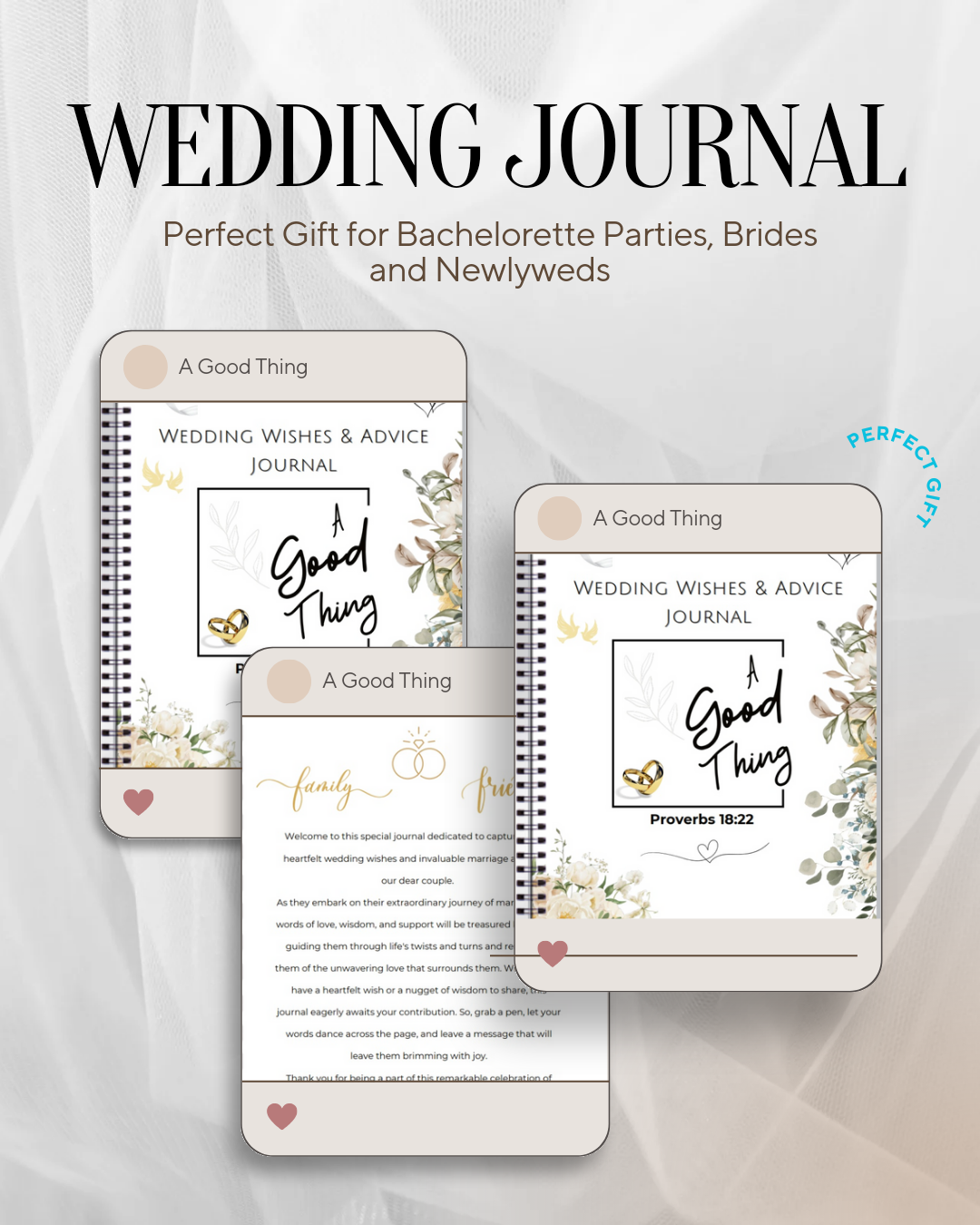 "A Good Thing" Wedding Wishes & Advice Journal